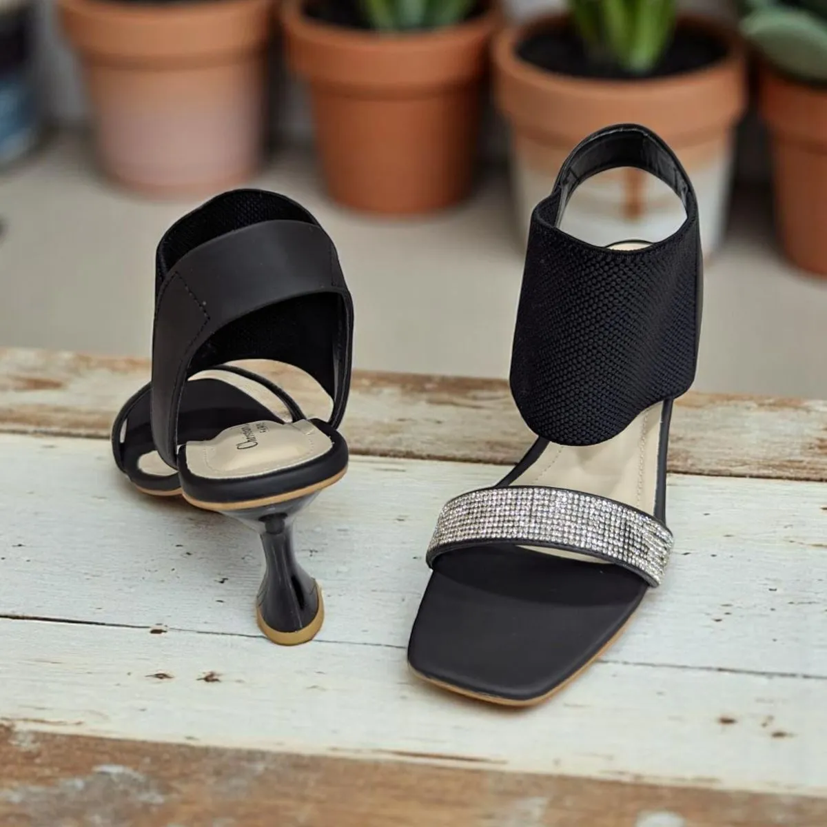 Slide Stuart Weitzman Black Sandals 3 Inch Heels Stylish Heel