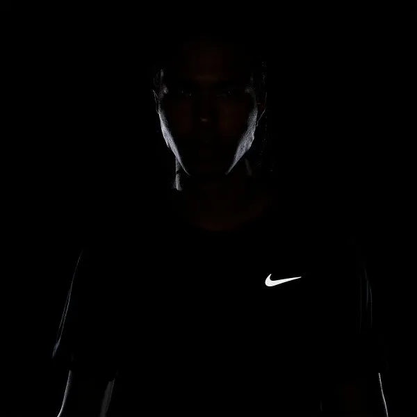 T SHIRT NIKE DRY-FIT MILLER MAGLIA RUNNING UOMO MANICA CORTA NERA
