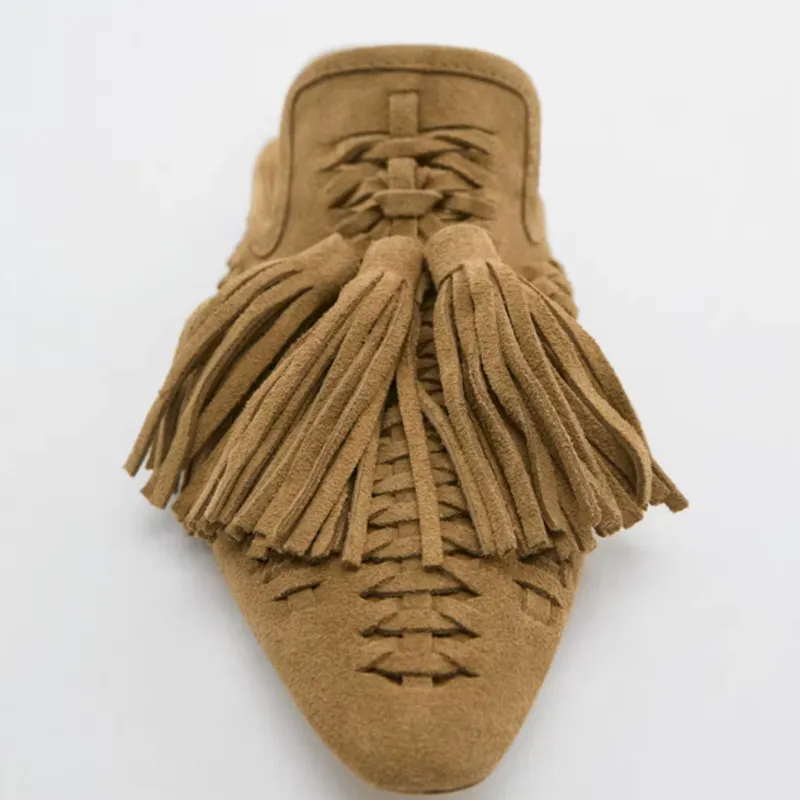 Tassel Fringe Mules