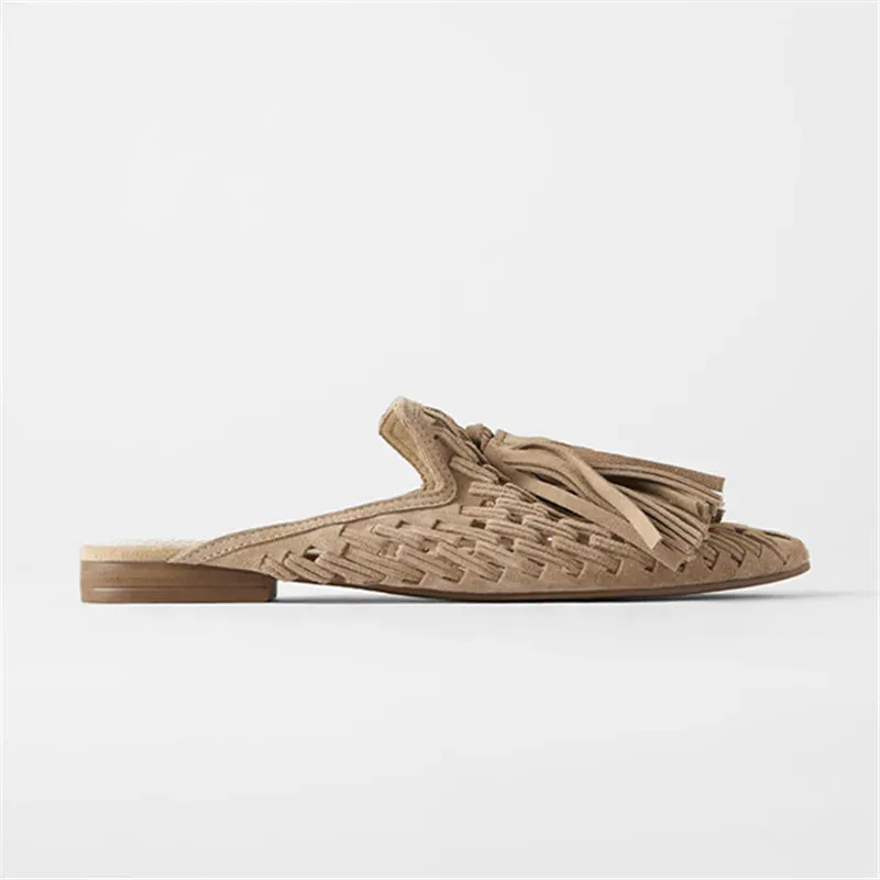 Tassel Fringe Mules