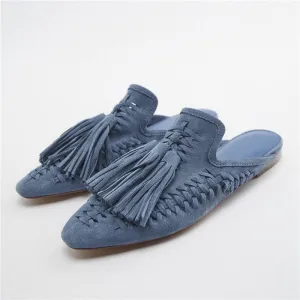 Tassel Fringe Mules