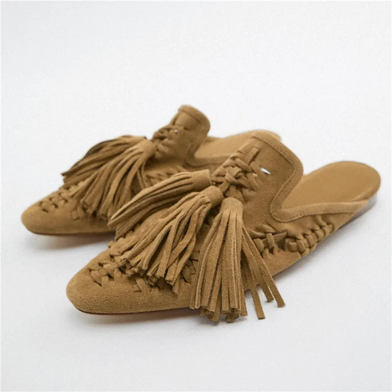 Tassel Fringe Mules