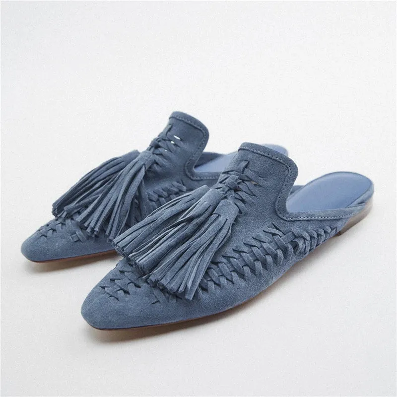 Tassel Fringe Mules
