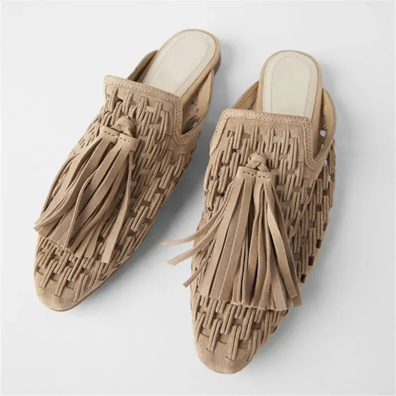 Tassel Fringe Mules