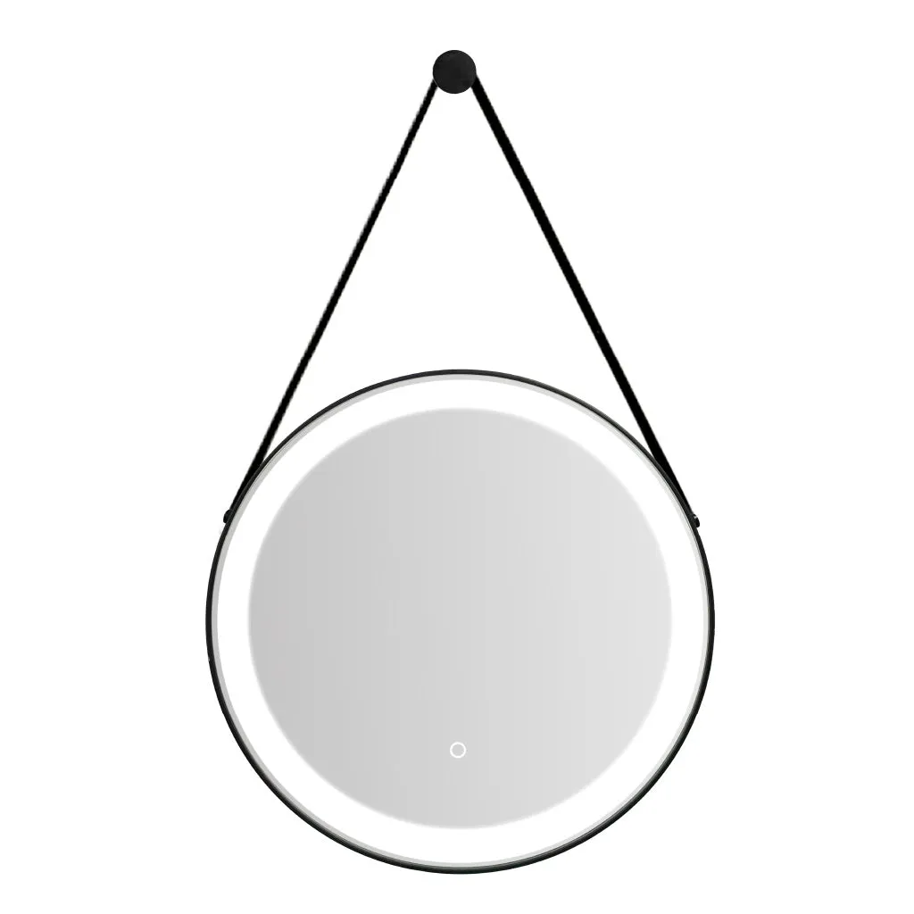 Tema Florence IP44 Black Hang Round LED Mirror