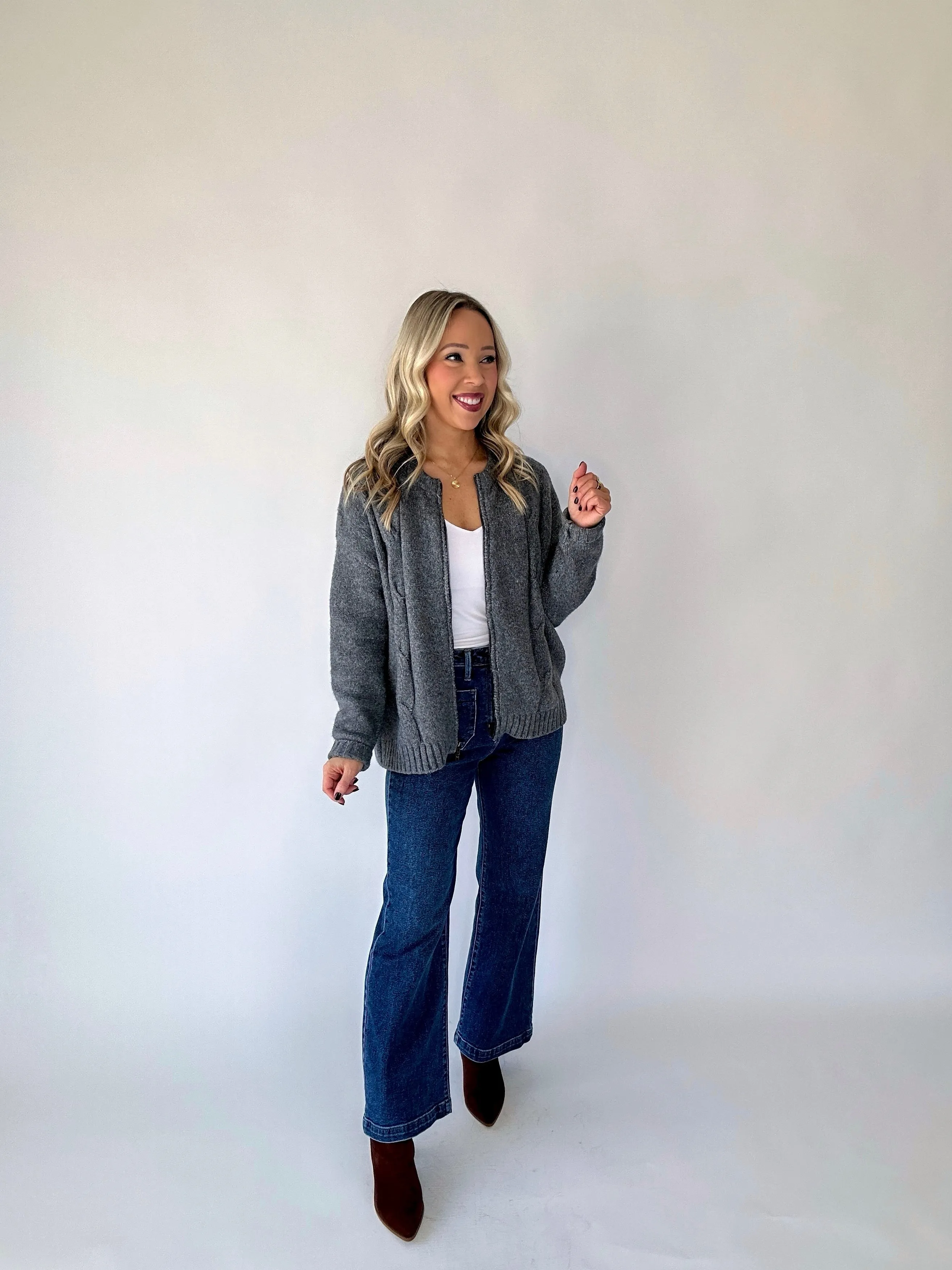 The Gillian Cardigan   Scarf