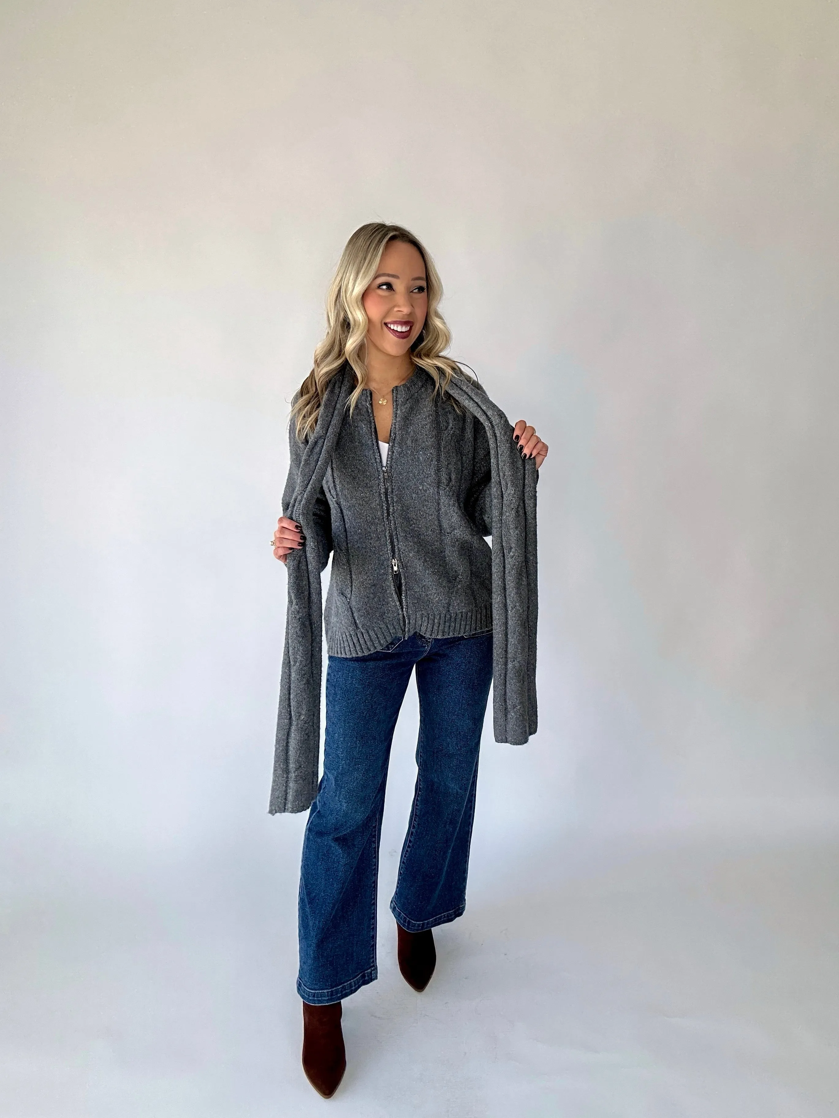 The Gillian Cardigan   Scarf