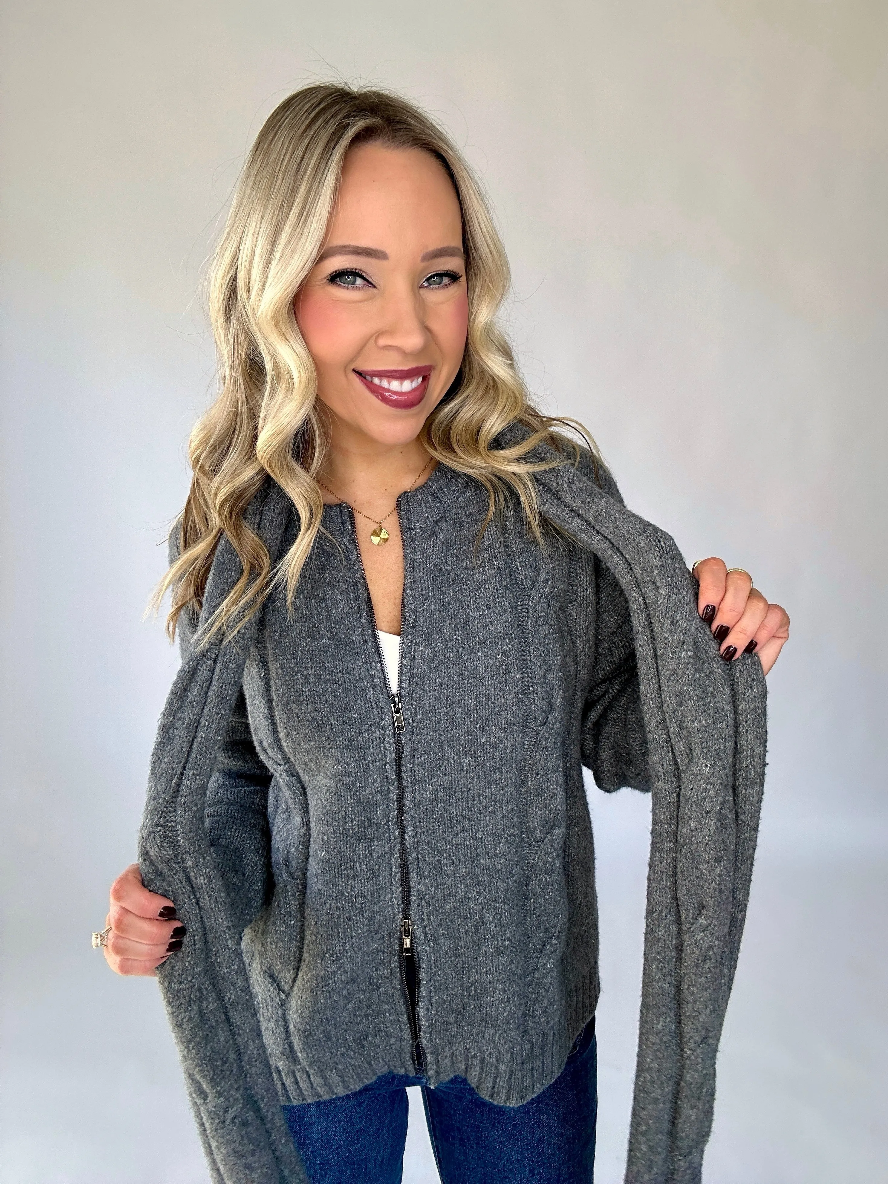 The Gillian Cardigan   Scarf
