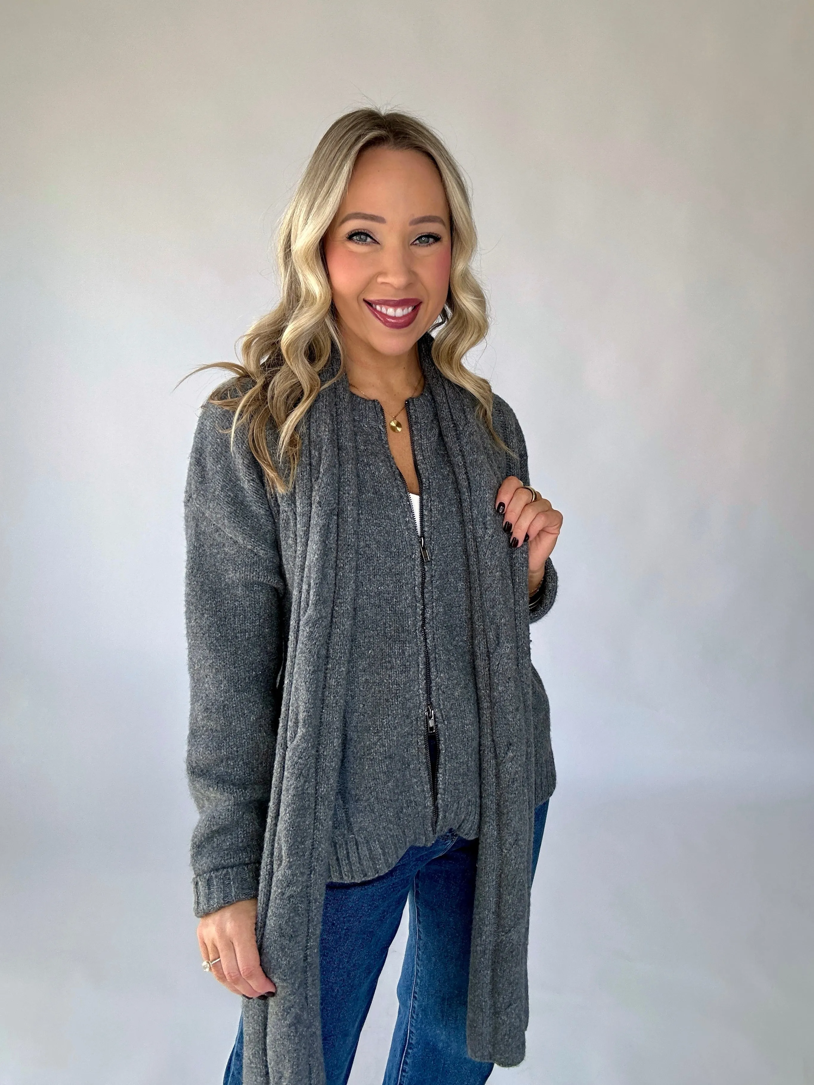 The Gillian Cardigan   Scarf