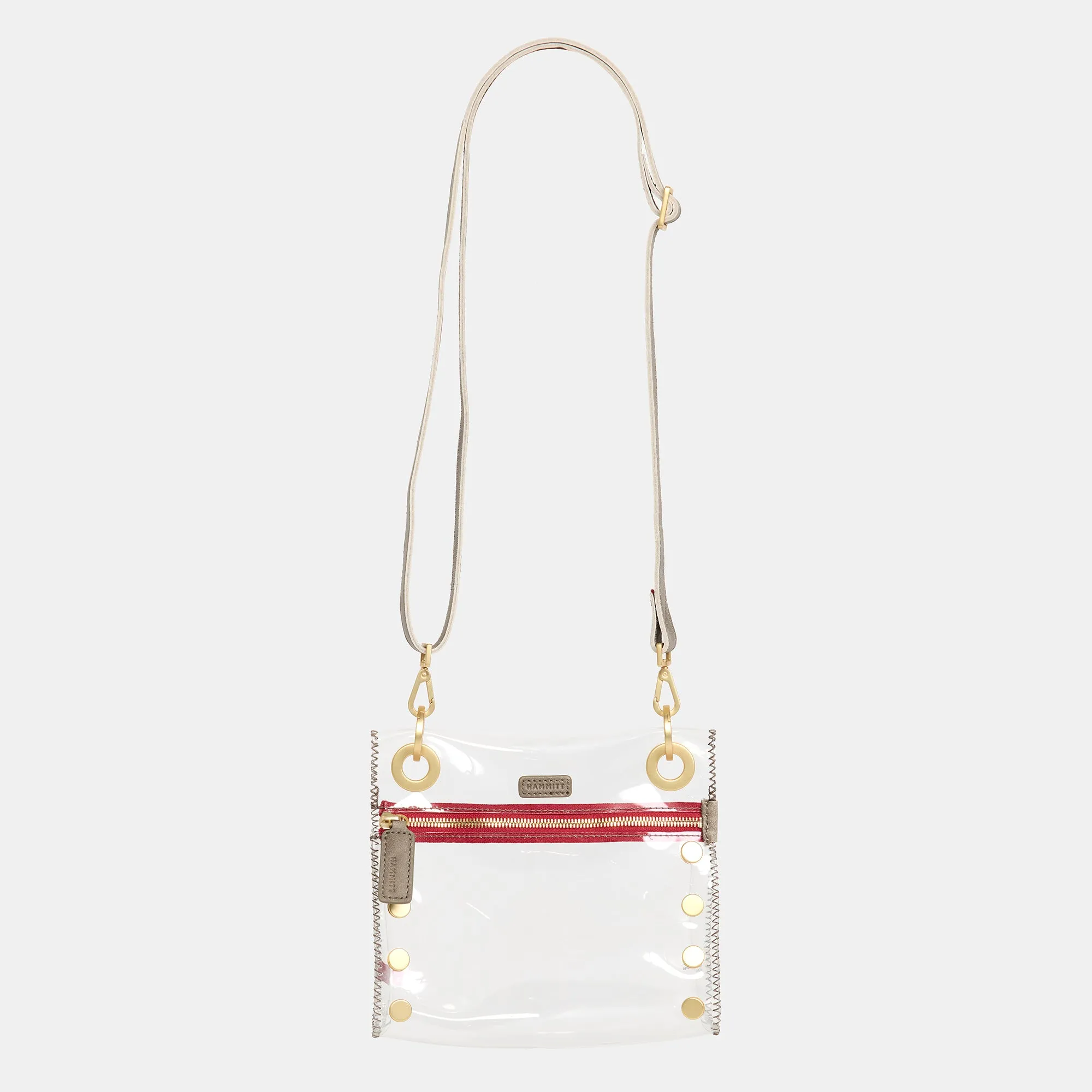 Tony | Clear Pew/Brushed Gold Red Zip | Sml