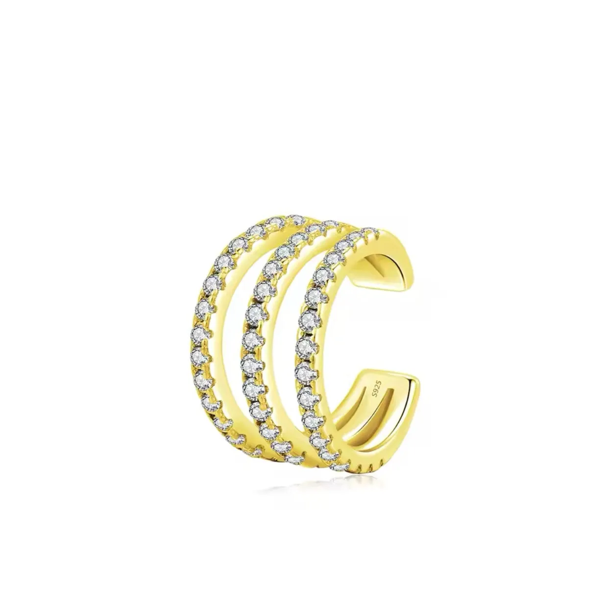 Triple Cz Ear Cuff