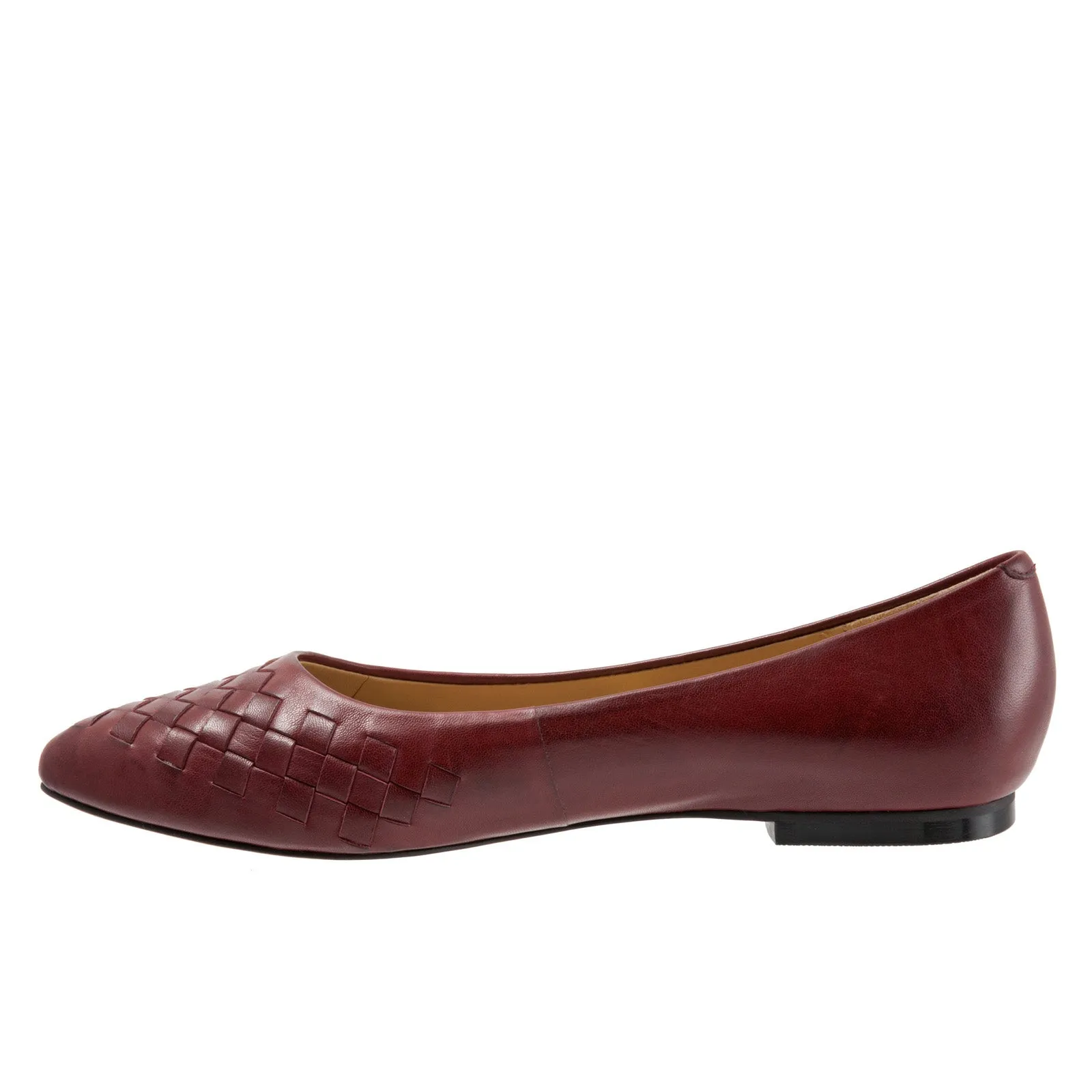 Trotters Estee Woven T1769-601 Womens Red Narrow Loafer Flats Shoes