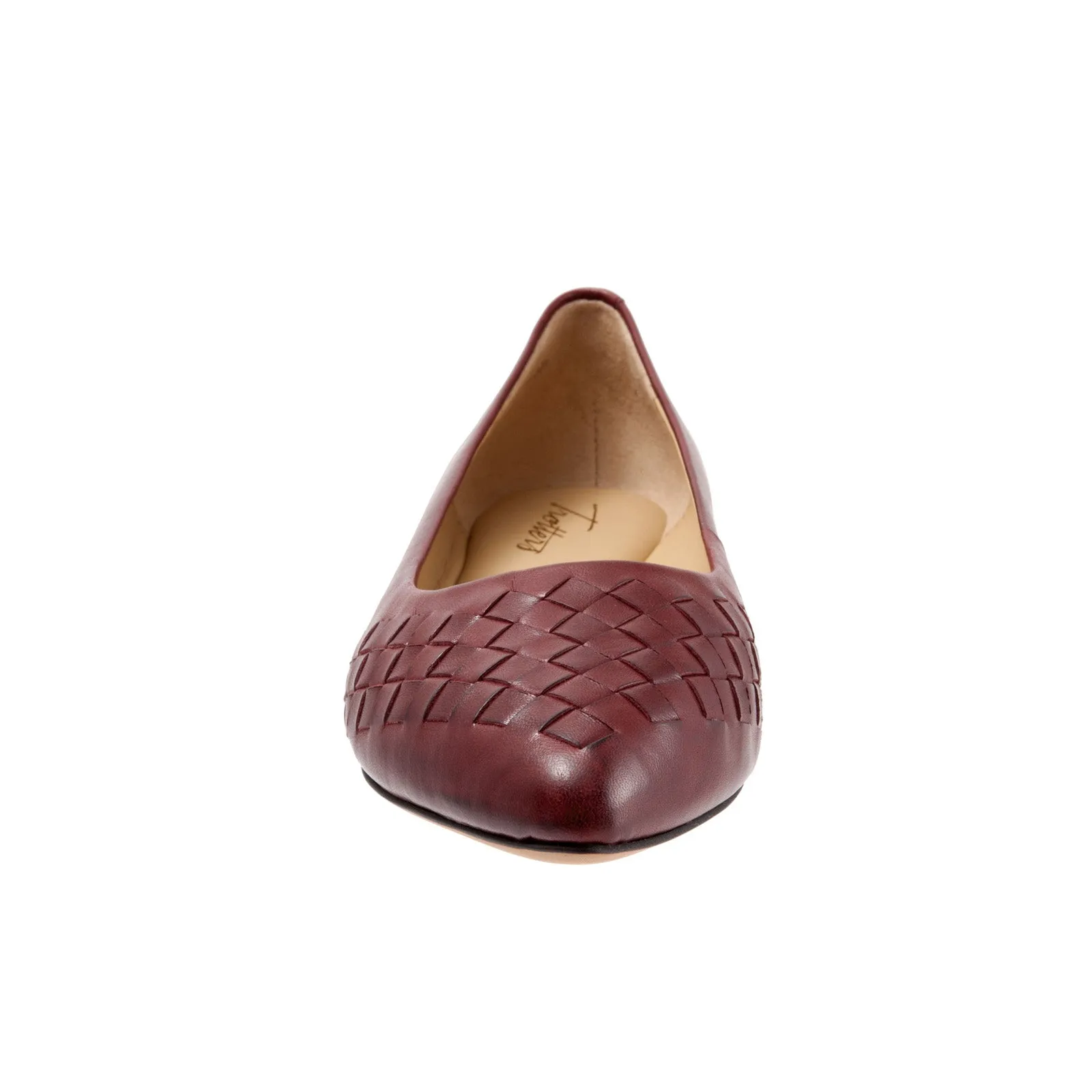 Trotters Estee Woven T1769-601 Womens Red Narrow Loafer Flats Shoes
