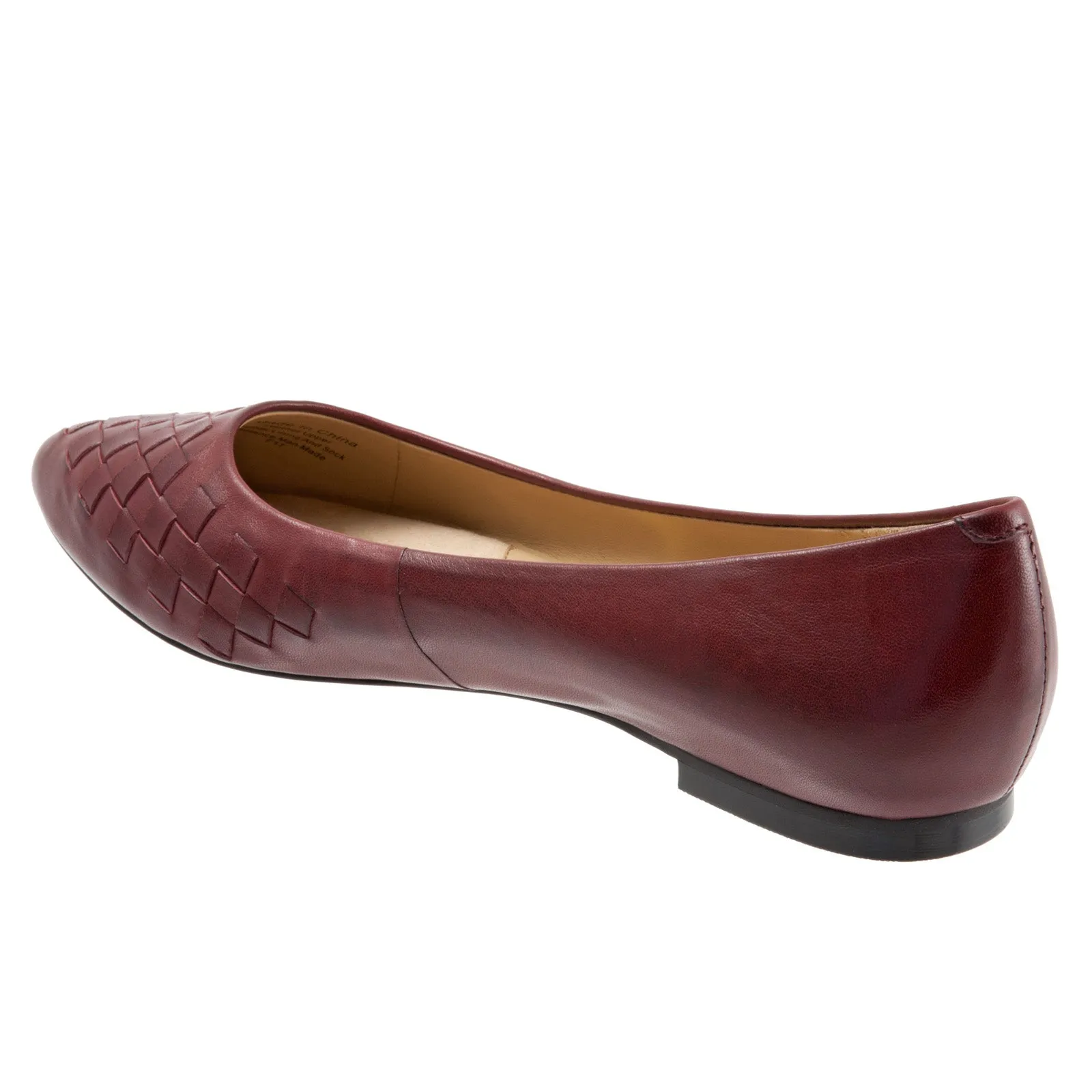 Trotters Estee Woven T1769-601 Womens Red Narrow Loafer Flats Shoes