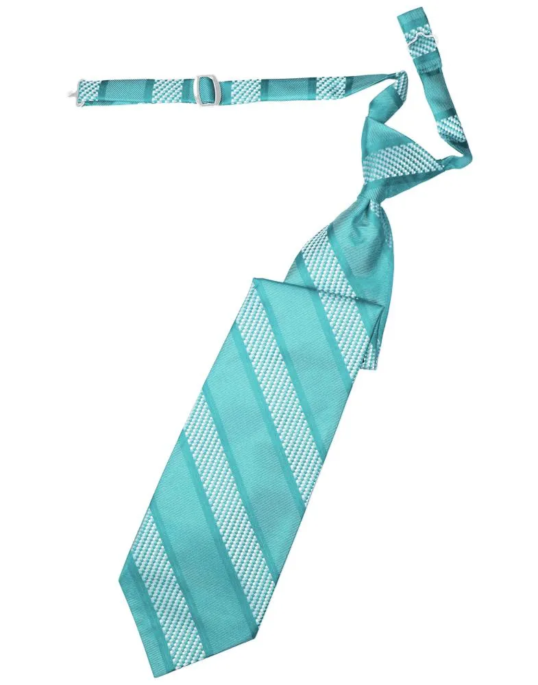 Turquoise Venetian Stripe Necktie