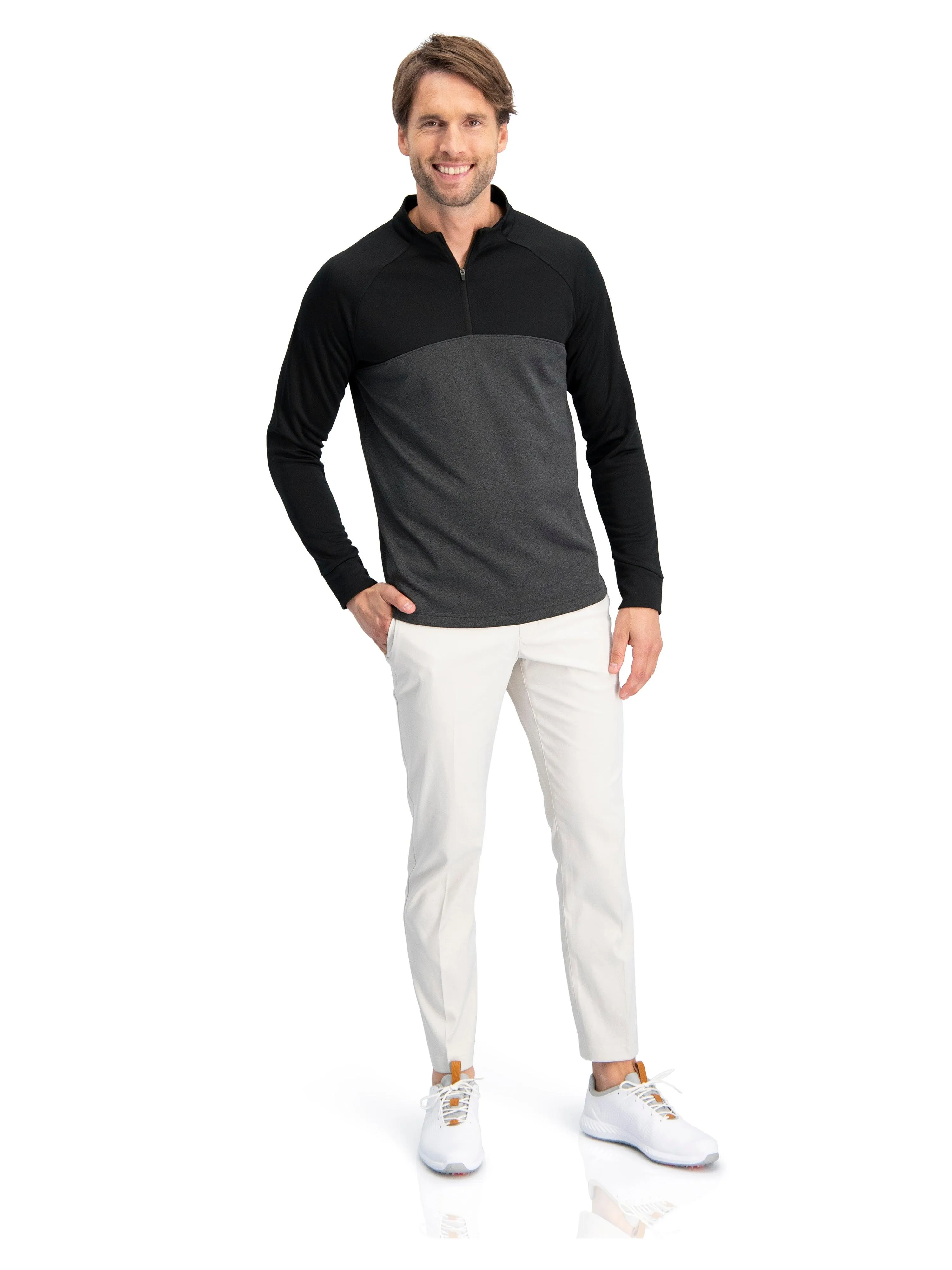 Two Tone Half-Zip Golf Pullover
