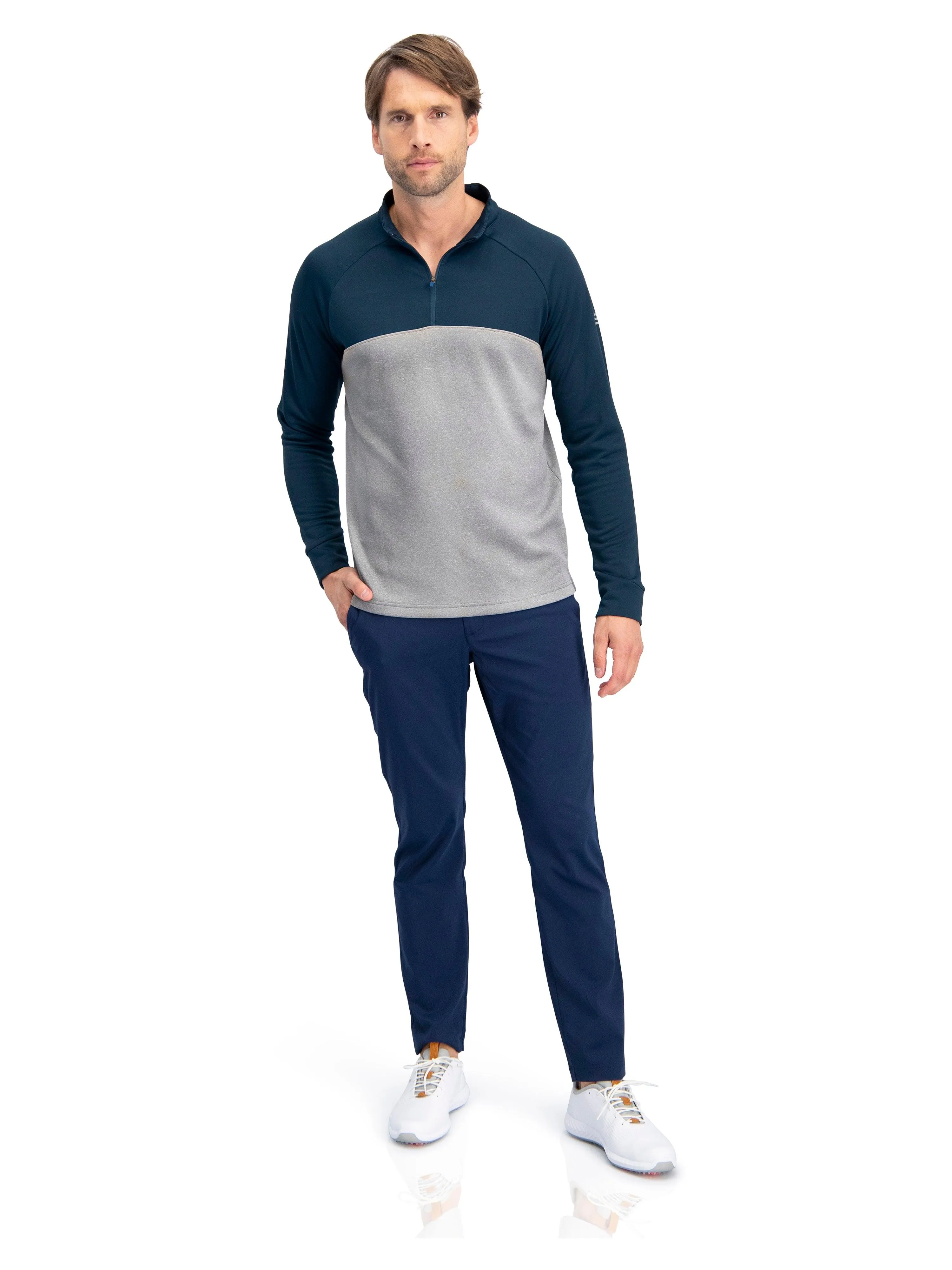 Two Tone Half-Zip Golf Pullover