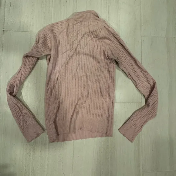 United Colors of Benetton Pink Cable Knit Turtleneck Sweater size Small