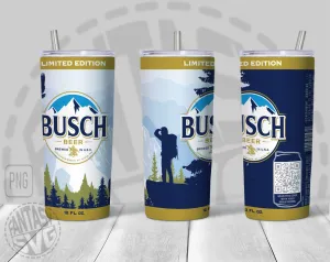 Unofficial Busch Light Latte Beer Logo Can Wrap Limited Edition Great to wrap around tumblers PNG File Printable