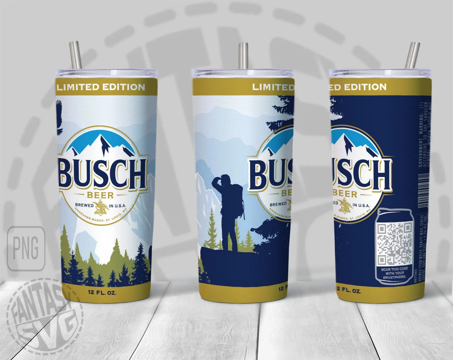 Unofficial Busch Light Latte Beer Logo Can Wrap Limited Edition Great to wrap around tumblers PNG File Printable