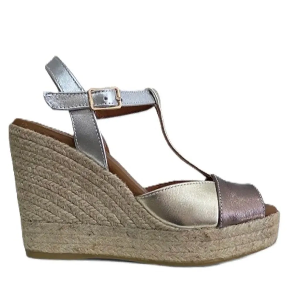 VIGUERA Wedge Espadrilles 2150-Metallic