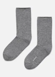 Vince Cashmere Heather Gray Short Sock