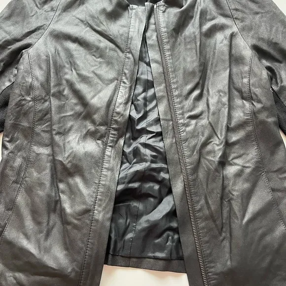 Vince faux leather bomber jacket