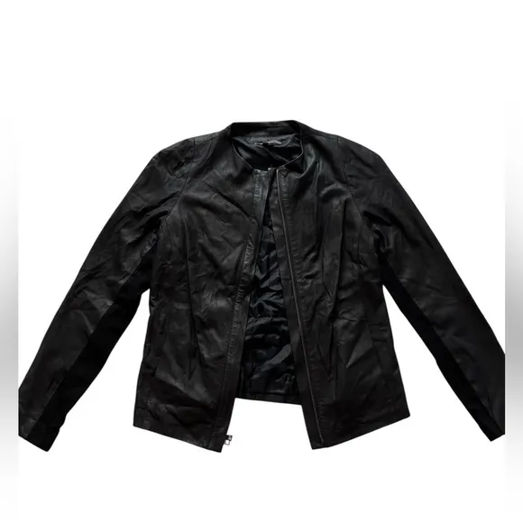 Vince faux leather bomber jacket