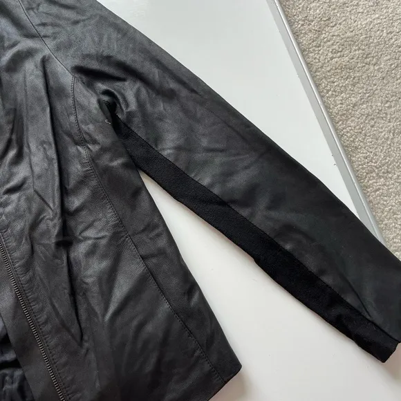 Vince faux leather bomber jacket