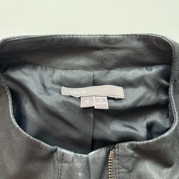 Vince faux leather bomber jacket
