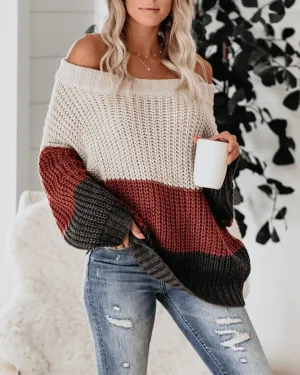 Warm You Up Colorblock Knit Sweater