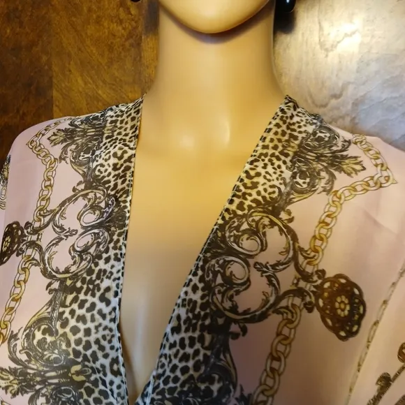 Woman pink floral shaw(1x