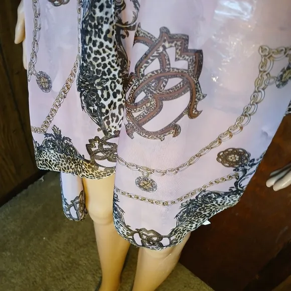 Woman pink floral shaw(1x