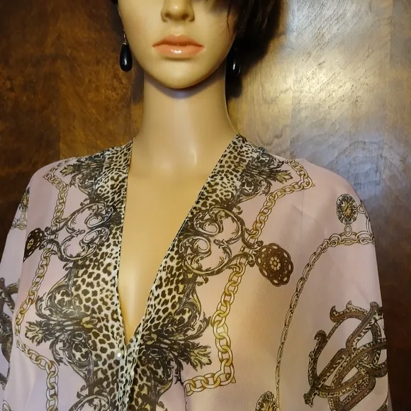 Woman pink floral shaw(1x