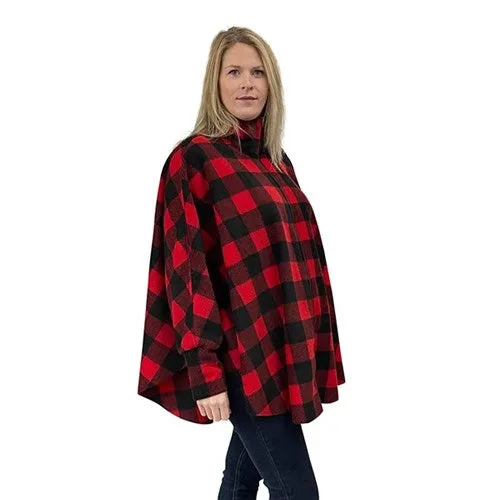 WOMEN'S FULL ZIP SWANCHO BUFFALO CHECK RED