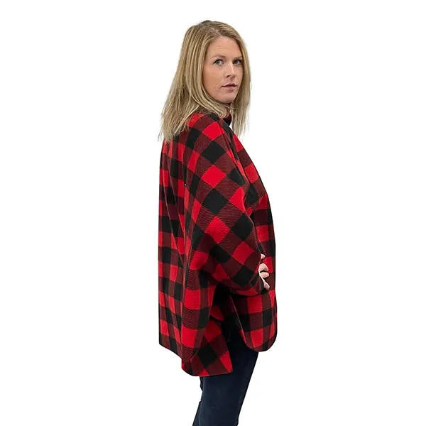 WOMEN'S FULL ZIP SWANCHO BUFFALO CHECK RED