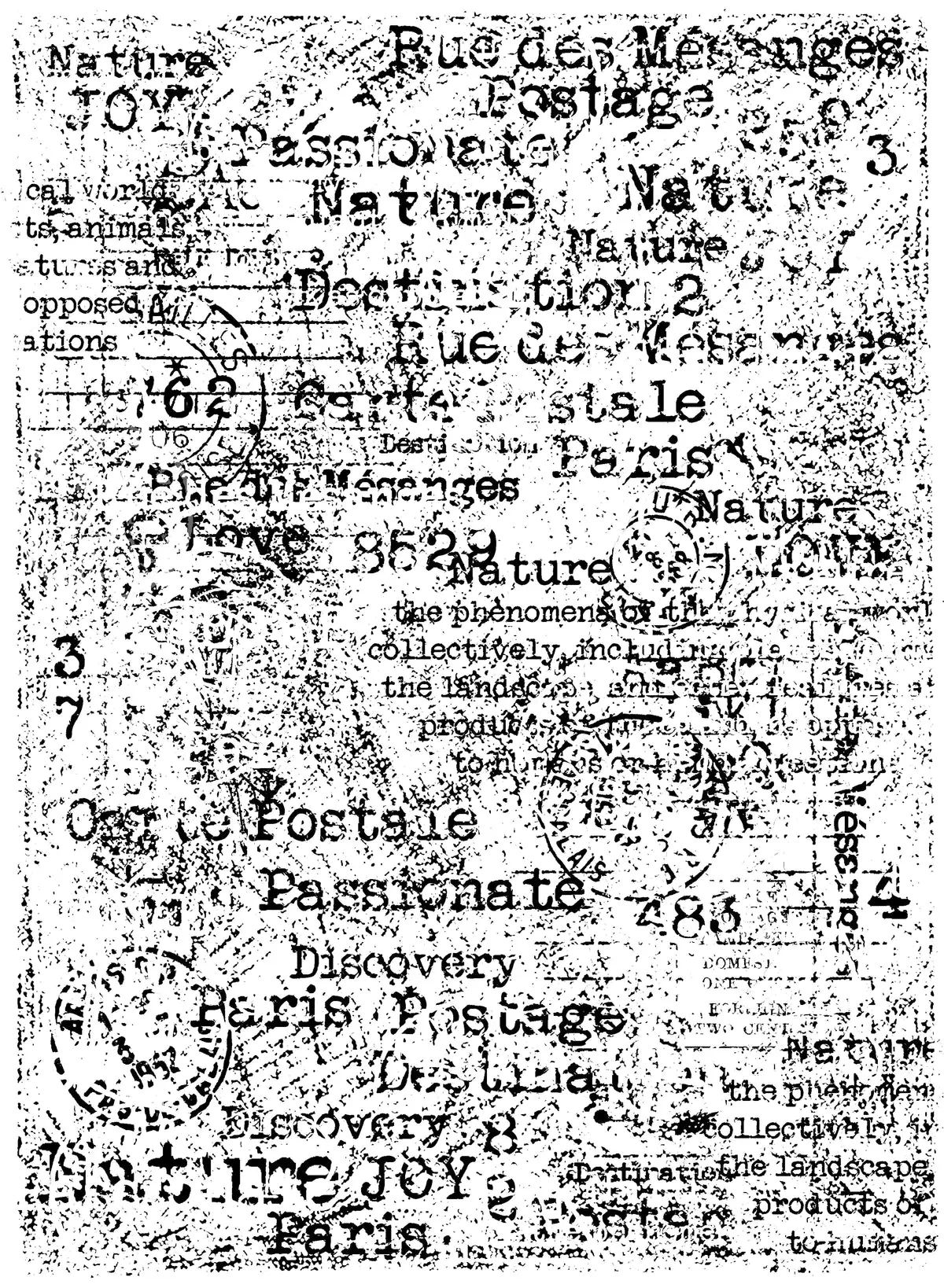 Worn Notebook Page Clear Stamp FRS1027 Woodware