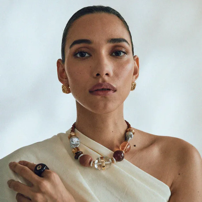 Woven Hoops in Gold