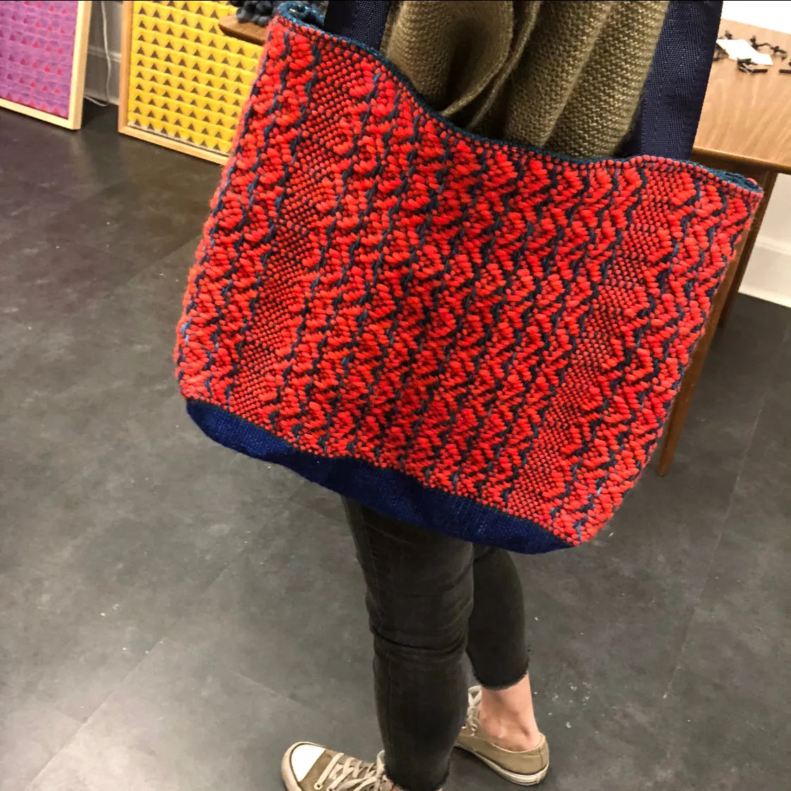 woven tote, Stephen Tornero