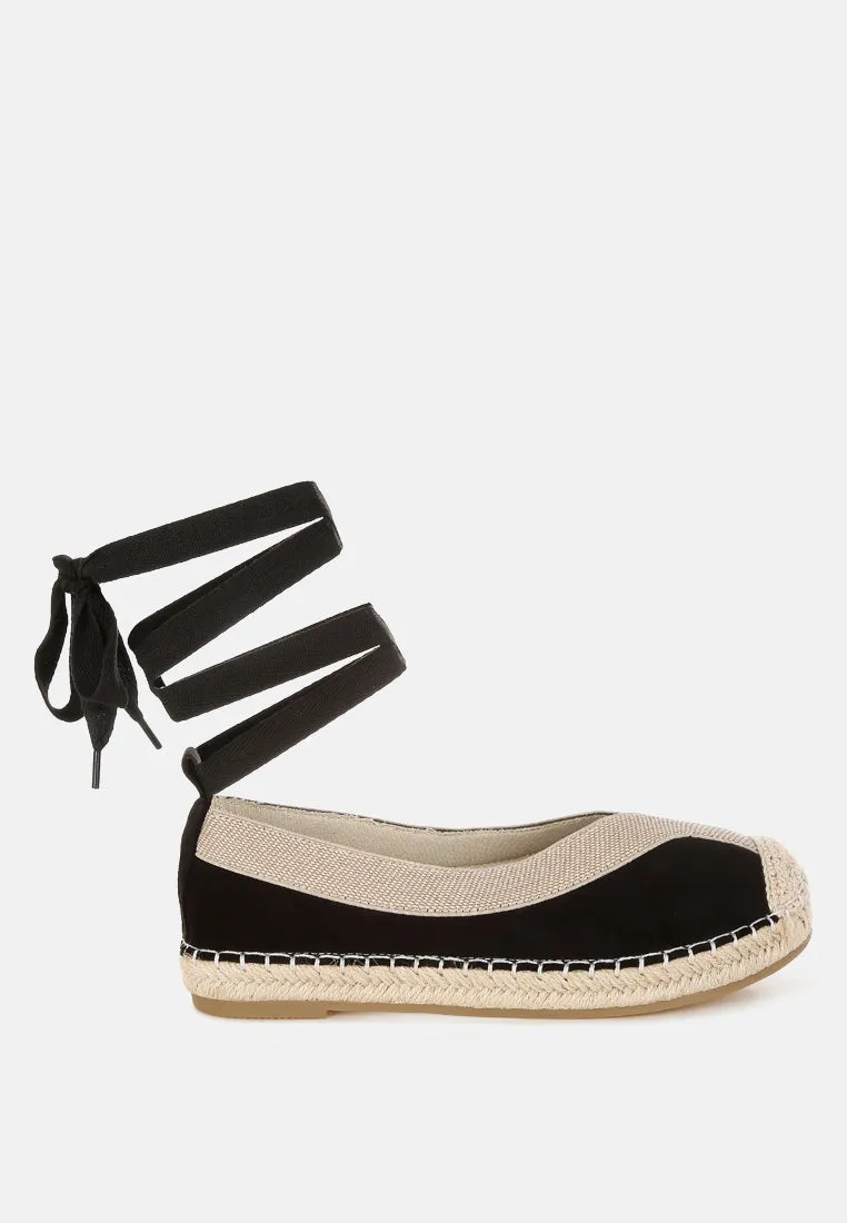 Yalva Microfiber Detachable Lace Espadrilles