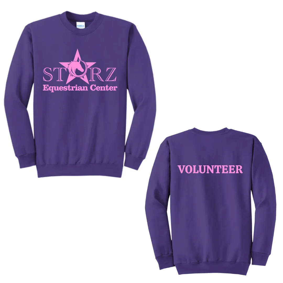 Youth Starz Equestrian Center Purple Crewneck Sweatshirt
